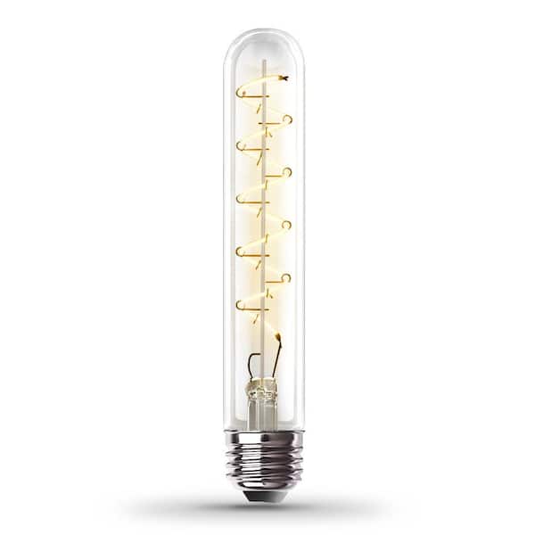 Clear Warm White 2700K Dimmable 6 Bulbright Vintage Tubular LED Filament Bulb Dimmable T30 6W LED Light Bulb Pack of 3 60W Equivalent 110-120VAC E26 Base 