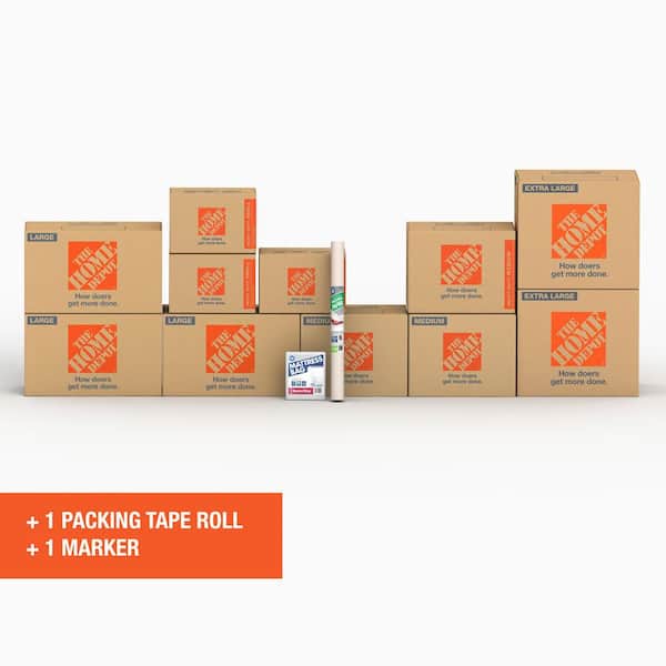 The Home Depot 11-Box Bedroom Moving Box Kit