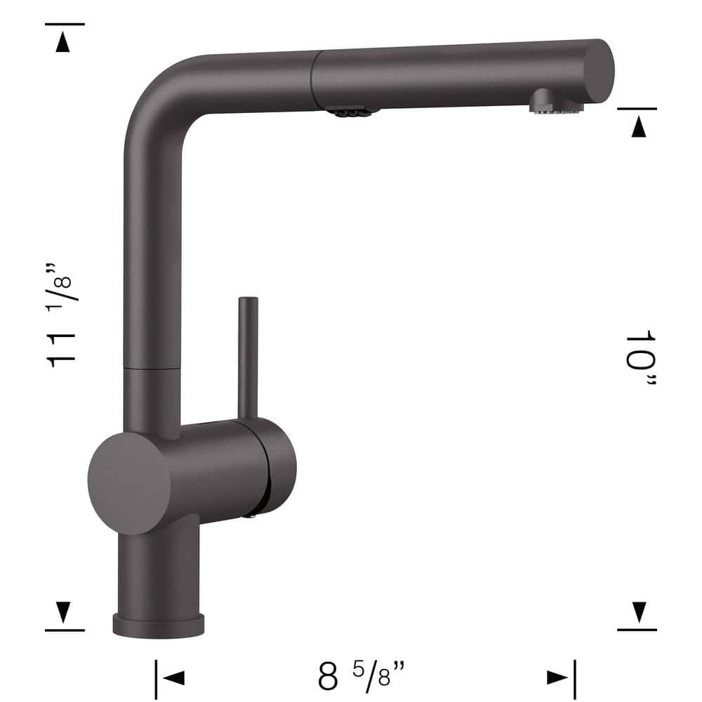 Cinder Minimalist Pull-Out Spray Kitchen Faucet