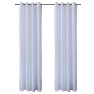 Summer Palace Dove Grey Lined Grommet Ready Made Curtains 398.00