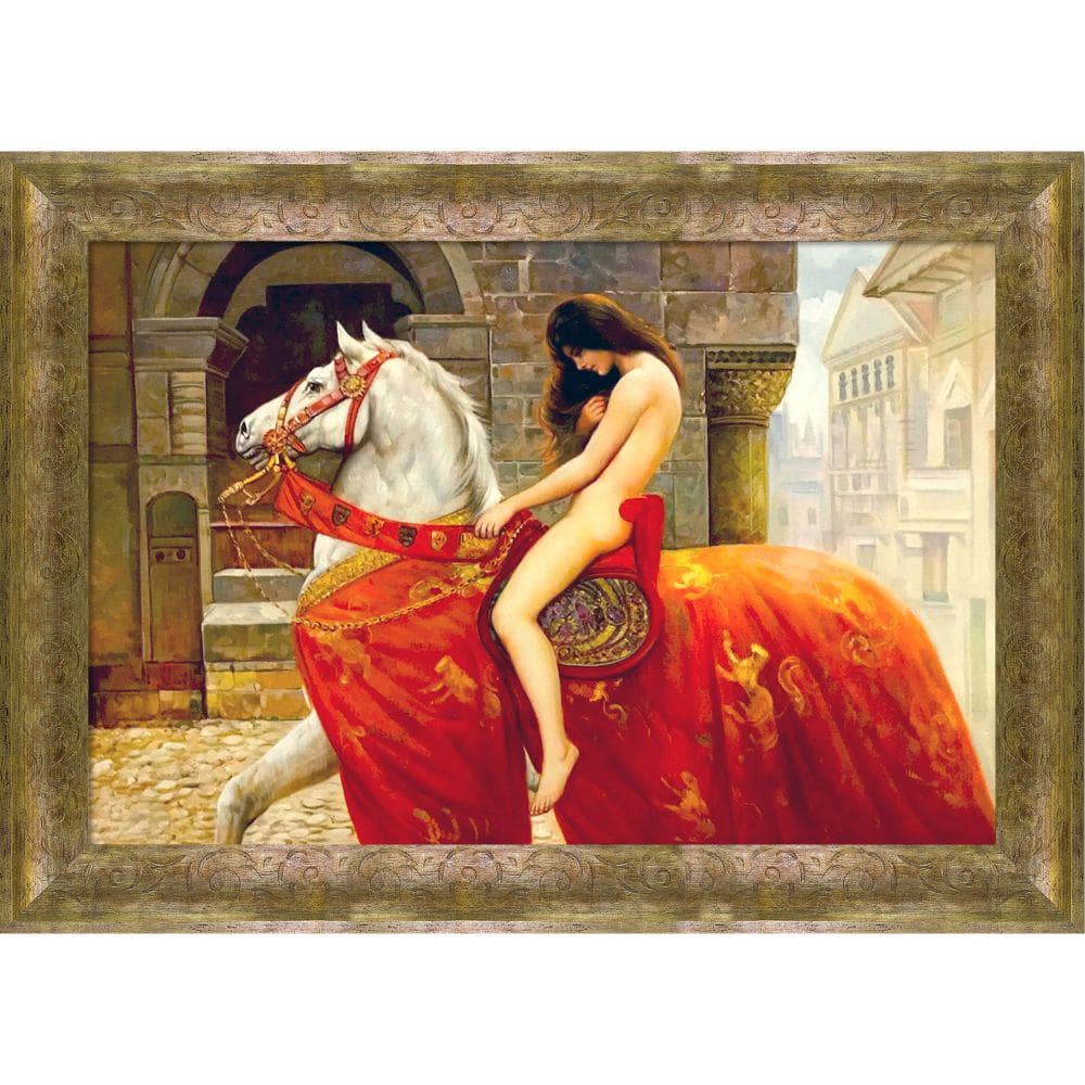 LA PASTICHE "Lady Godiva, c. 1897 with Sirocco" by John Maler Collier