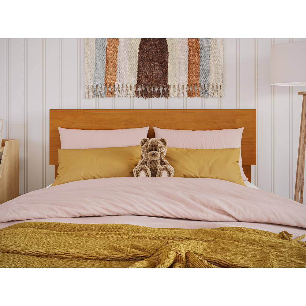 AFI Orlando Light Toffee Natural Bronze Twin Modern Solid Wood Panel Headboard with Attachable