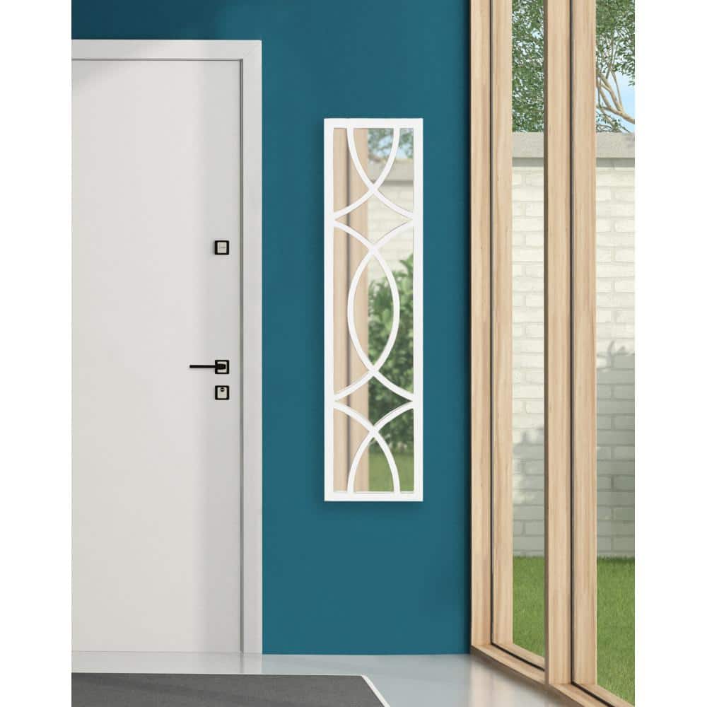 Tolland 50.5'' Rustic White Wood Rectangular Wall Mirror