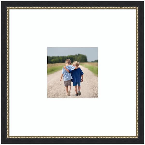 Belmont 20 x 20 Matted to 8 x 8 Black Wood Picture Frame
