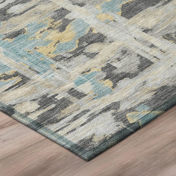 Chantille Machine Washable Indoor/Outdoor Abstract ACN2928 Gray 5 ft. x 7 ft. 6 in. Area Rug