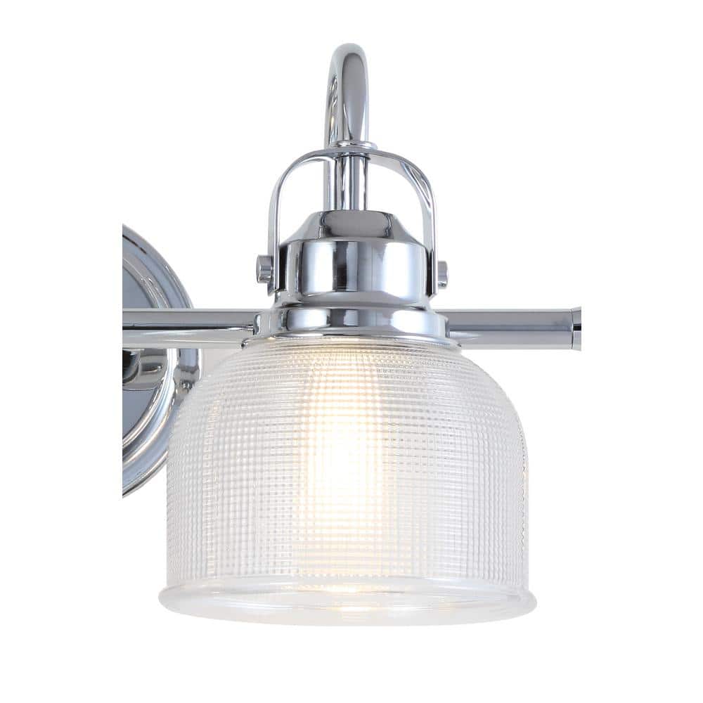 Virginia Chrome 25.25" LED Vanity Light with Clear Glass Shades