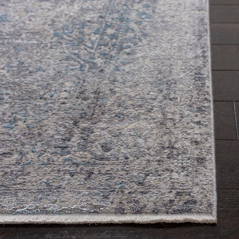 Gray Hand-Knotted Wool and Viscose Area Rug