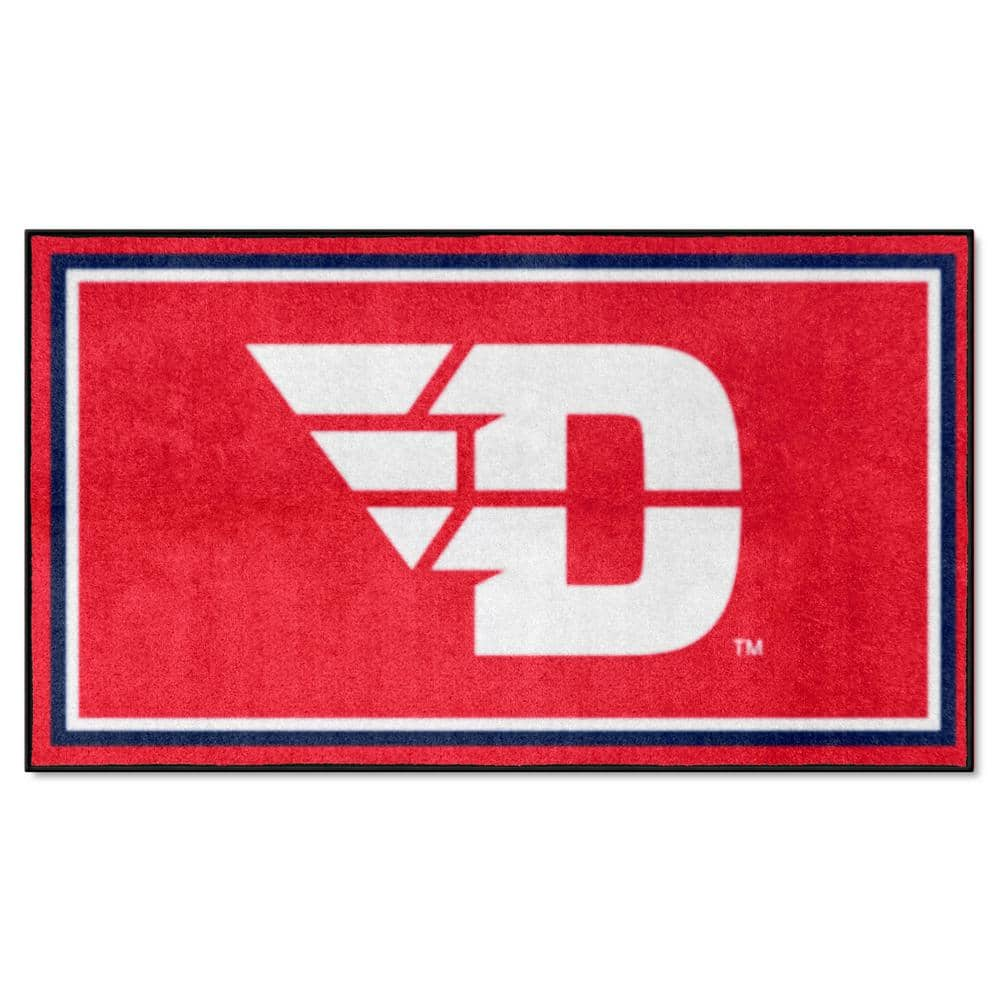 Fanmats Dayton Flyers Red 3 Ft X 5 Ft Plush Area Rug 37786 The Home Depot 