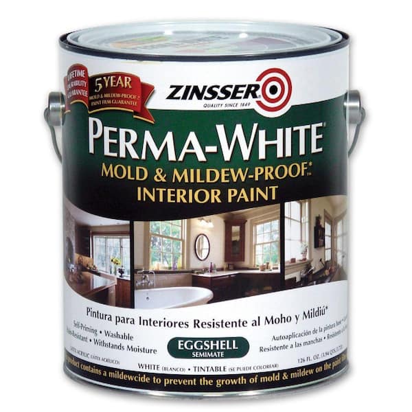 Zinsser Perma-White 1 gal. Mold & Mildew-Proof Eggshell Interior Paint (2-Pack)