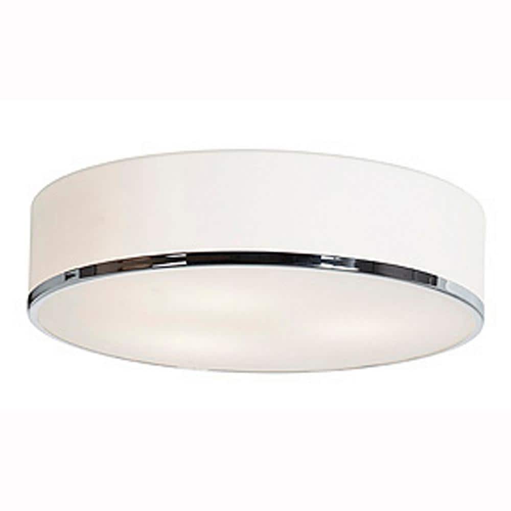 Access Lighting Aero 15.7 in. 3-Light Chrome Flush Mount 20672-CH/OPL - The  Home Depot
