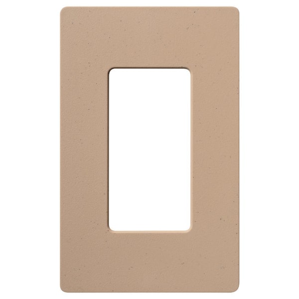 Lutron Claro 1 Gang Wall Plate for Decorator/Rocker Switches, Satin, Mocha Stone (SC-1-MS) (1-Pack)