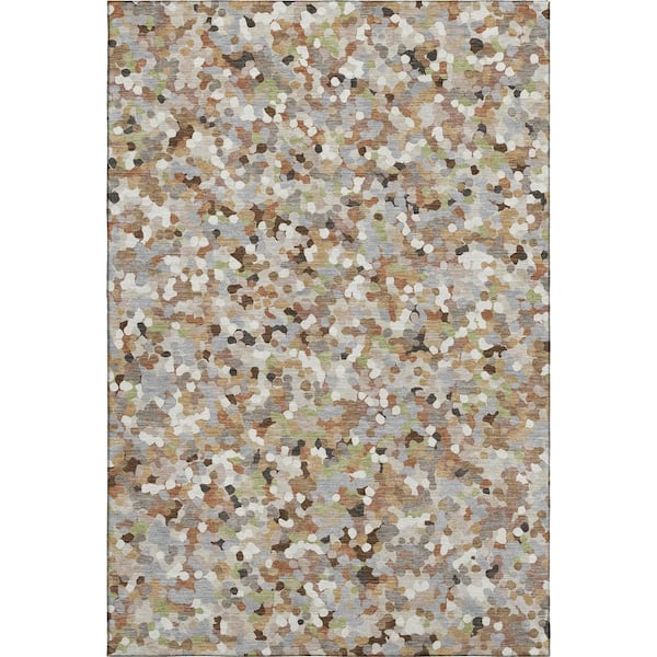 Mayfield Premium Machine Washable Abstract AMF2507 Beige 10 ft. x 14 ft. Area Rug
