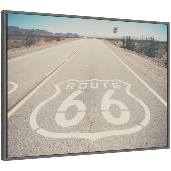 Sylvie "Route 66 in. by Laura Evans Framed Travel Art Print 38 in. x 28 in.