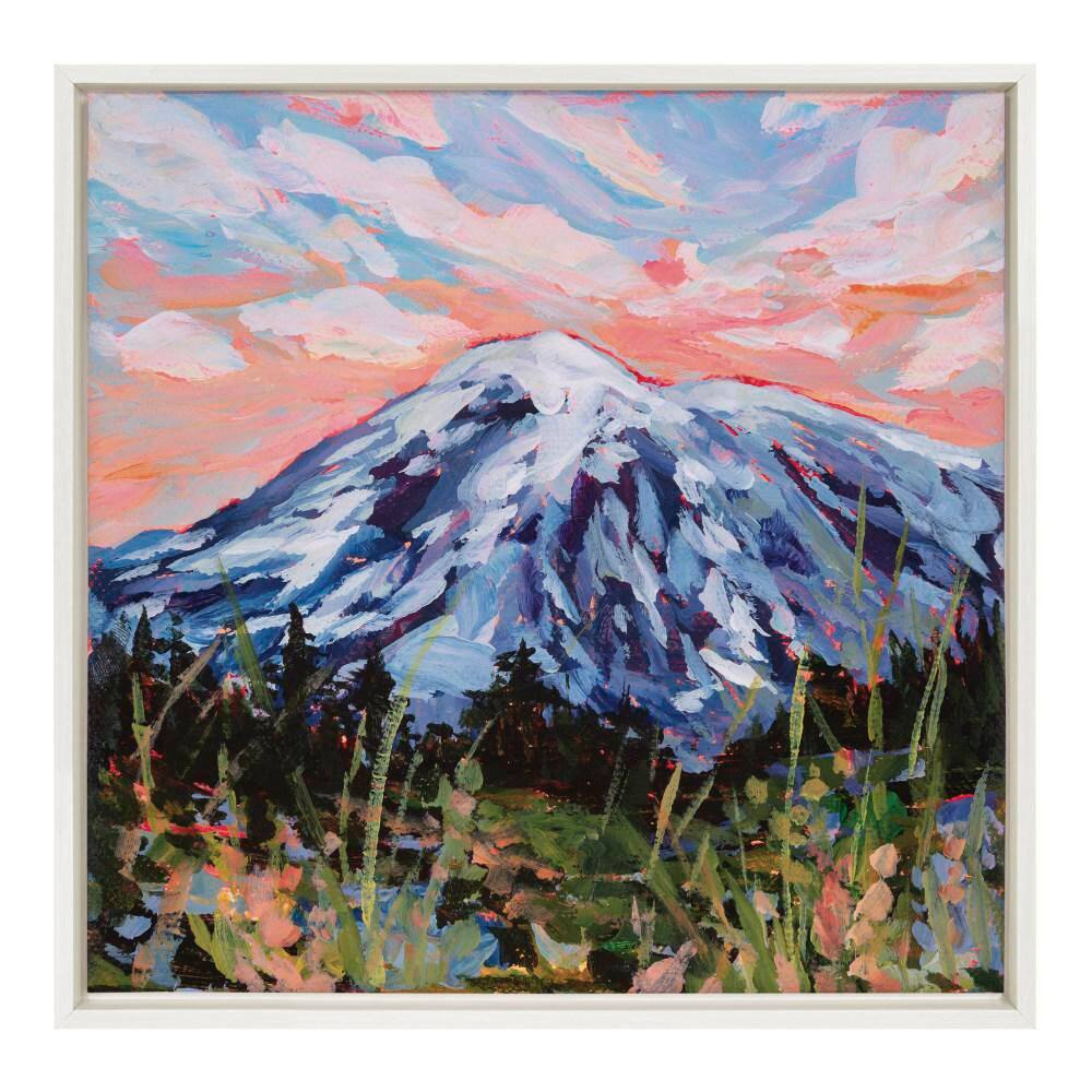 "Sylvie ""Mount Rainier in. by Emily Kenney Landscape Framed Art Print 22 in. x 22 in." price history on PriceWatchPro