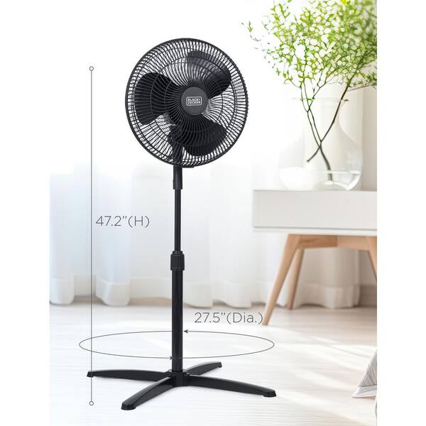 BLACK+DECKER BFP16MX 16 in. Pedestal Fan, Standing Fan with 3