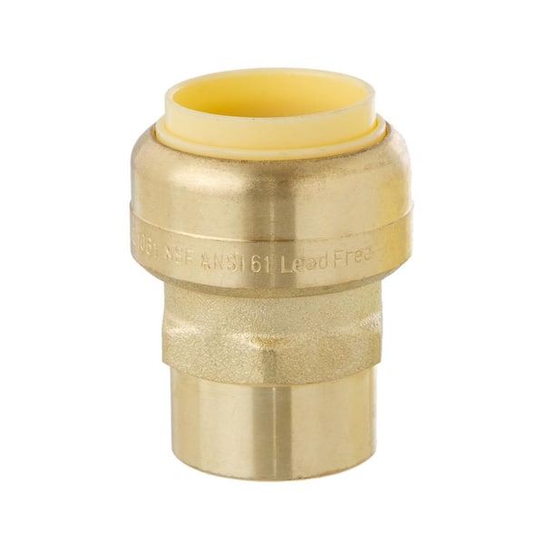 LittleWell 3/4 in. Push-Fit x 1/2 in. NPT Female Pipe Thread Brass Coupling