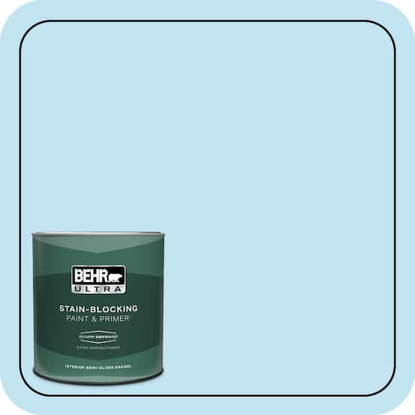 BEHR ULTRA 1 qt. #530A-2 Skylark Extra Durable Semi-Gloss Enamel Interior Paint & Primer