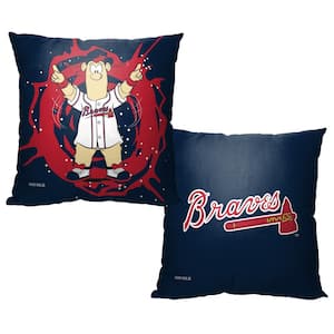 MLB Mascots Braves Printed Polyester Throw Pillow 18 X 18