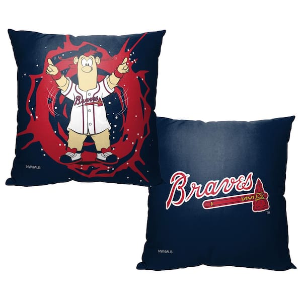 MLB Mascots Braves Printed Polyester Throw Pillow 18 X 18