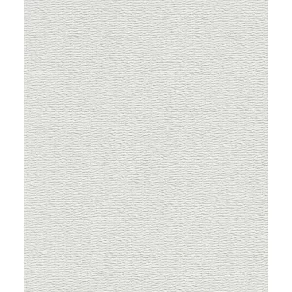 Unbranded Woods and Wicker Collection White Woven Wicker Textile Matte Finish Vinyl on Non-woven Non-pasted Wallpaper Roll