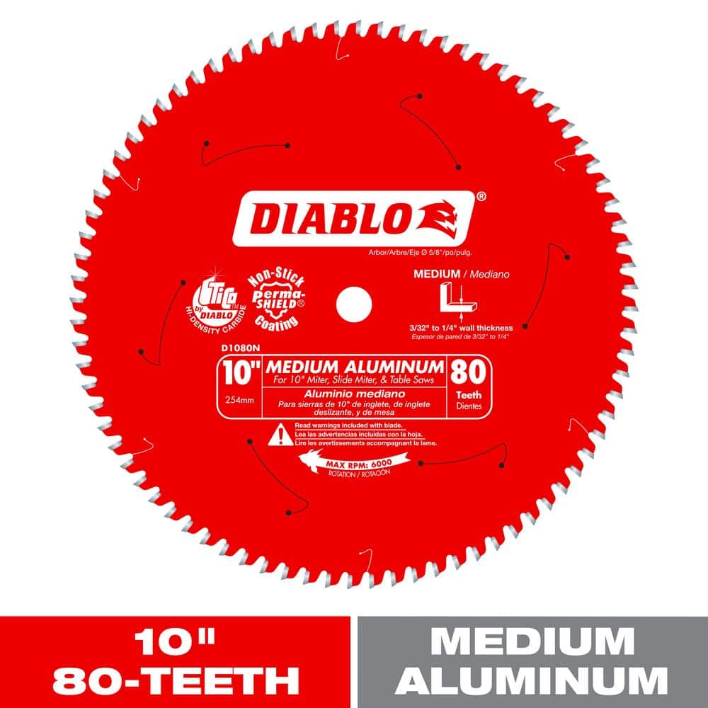 10in. x 80-Teeth Aluminum Saw Blade for Medium Non-Ferrous Metal and Plastics price history on PriceWatchPro