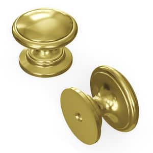 Williamsburg Collection 1-1/4 in. Dia Polished Brass Finish Cabinet Door and Drawer Knob (10-Pack)