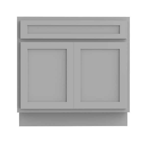 Vanity Art 36 in. W x 21 in. D x 32.5 in. H 2-Doors Bath Vanity Cabinet Only in Gray Vanity Art 36 in. W x 21 in. D x 32.5 in. H 2-Doors Bath Vanity Cabinet Only in Gray