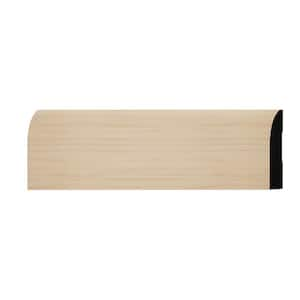 WM713 0.56 in. D x 3.25 in. W x 6 in. L Wood (Alder) Baseboard Moulding Sample