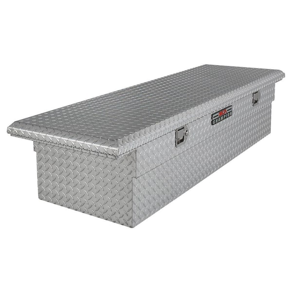 Crescent Jobox 70 in. Diamond Plate Aluminum Full Size Low-Profile Crossover Truck Tool Box with Gear-Lock™ Latch