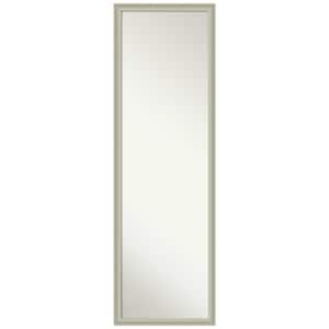 Florence Silver 15.75 in. x 49.75 in. Non-Beveled Casual Rectangle Framed Full Length on the Door Mirror in Silver