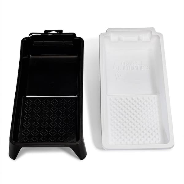 4 in. Plastic Paint Tray with 12-Disposable Paint Tray Liners
