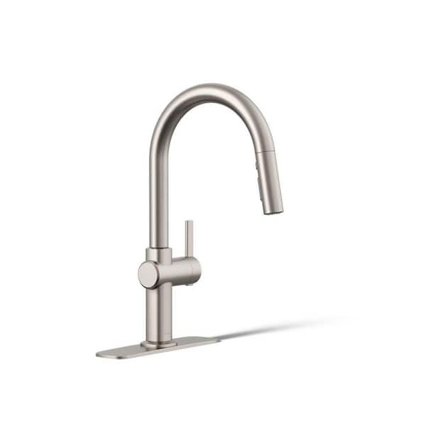 Clarus Single Handle Pull Down Sprayer Kitchen Faucet in Vibrant Stainless