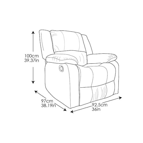 preston microfiber recliner chair in beige