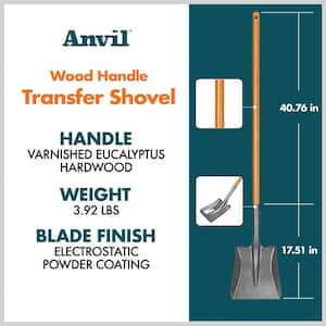 47 in. Wood Handle Carbon Steel Transfer Shovel