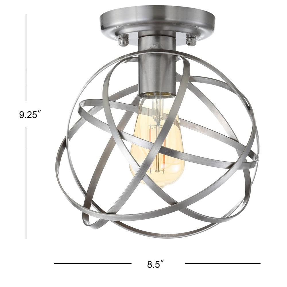 Alma 8.5" Chrome Glass LED Flush Mount Light