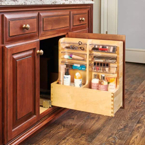 Wood Food Storage Container Organizer for Base 18 Cabinets