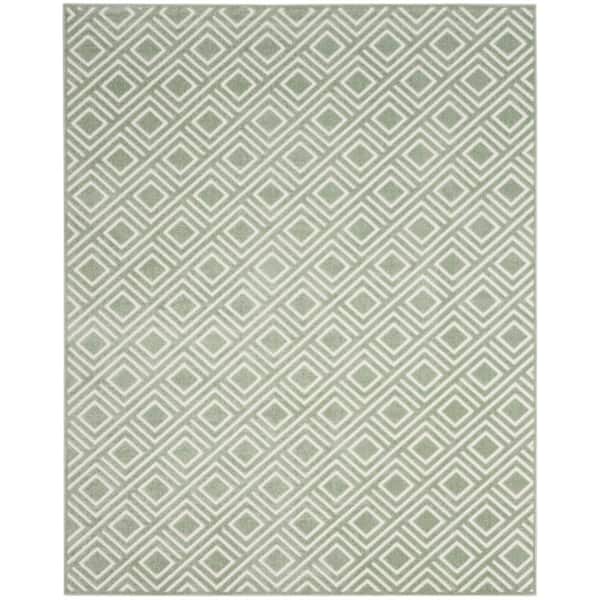 Nourison Casual Green 9 ft. x 12 ft. Checker Contemporary Area Rug