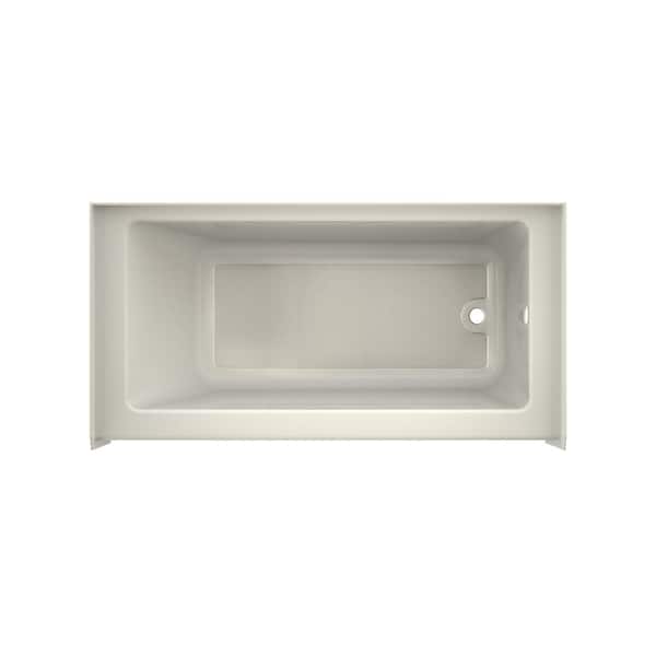 JACUZZI PROJECTA 60 in. x 30 in. Acrylic Right Drain Rectangular Low-Profile AFR Alcove Bathtub in Oyster