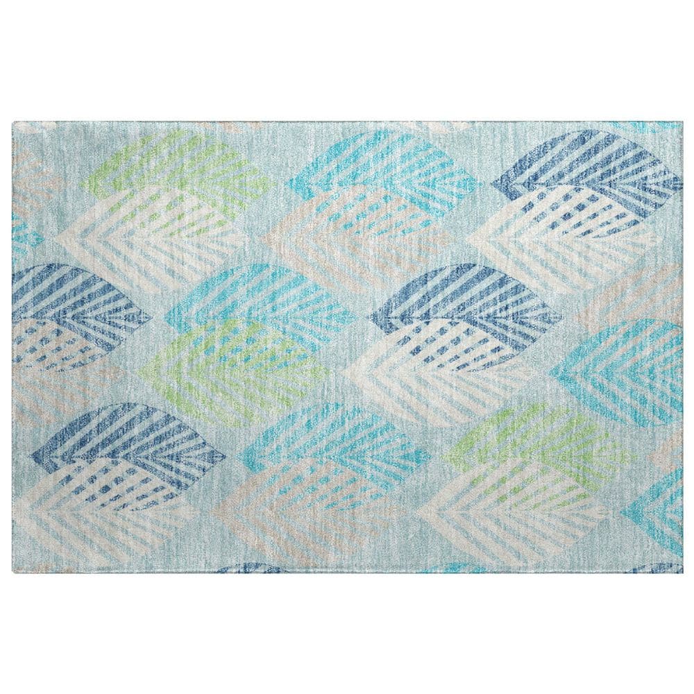 Abstract Pattern Shag Rugs Addison Rugs Dream Shag Premium Machine Washable Abstract ADS744 Teal 3 ...