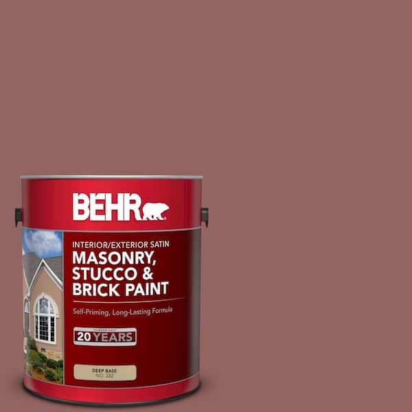 BEHR 1 gal. #PFC-09 Giant Sequoia Satin Interior/Exterior Masonry, Stucco and Brick Paint