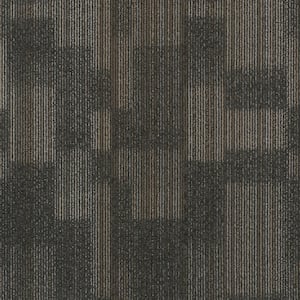 Cavell - Mintz - Brown Commercial/Residential 24 x 24 in. Glue-Down Carpet Tile Square (72 sq. ft.)