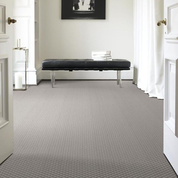 in The Deep Carpet Tile, Seafoam, 19.69 x 19.69/50 cm x 50 cm, Nylon, Recycled Content | Flor