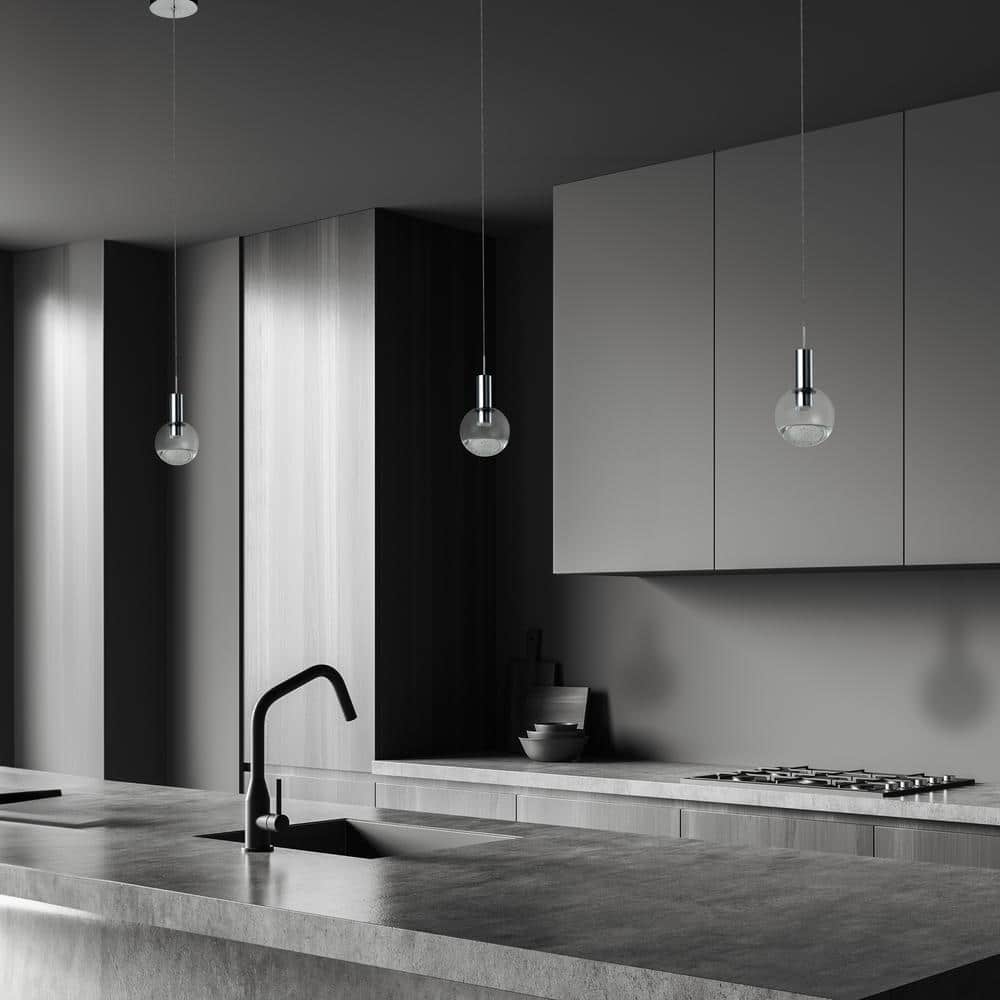 Sienna 5" Chrome Glass LED Pendant Light