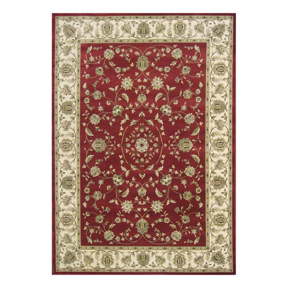 Kurdamir Damask 8 ft. x 11 ft. Crimson Area Rug price history on PriceWatchPro