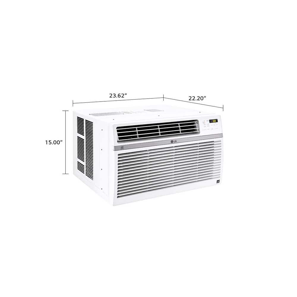 LG 12,000 BTU White Smart Window Air Conditioner with Remote