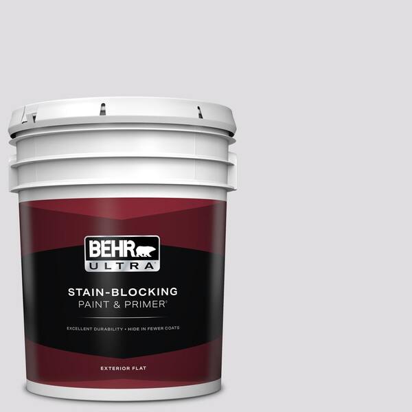 BEHR ULTRA 5 gal. #660E-1 Lavender Lace Flat Exterior Paint & Primer