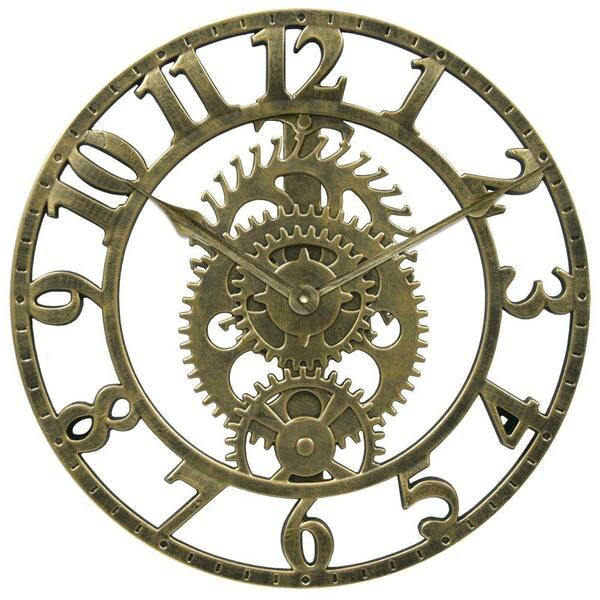 La Crosse Technology 14 in. Gear Cut-Out Wall Clock-DISCONTINUED