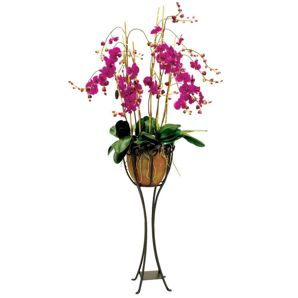 Graphite Wrought Iron Tall Verandah Plant Stand