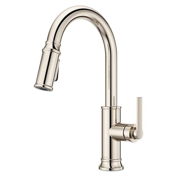 Colfax Single Handle Pull Down Sprayer Kitchen Faucet with 360 Degree Spout Swivel in Polished Nickel
