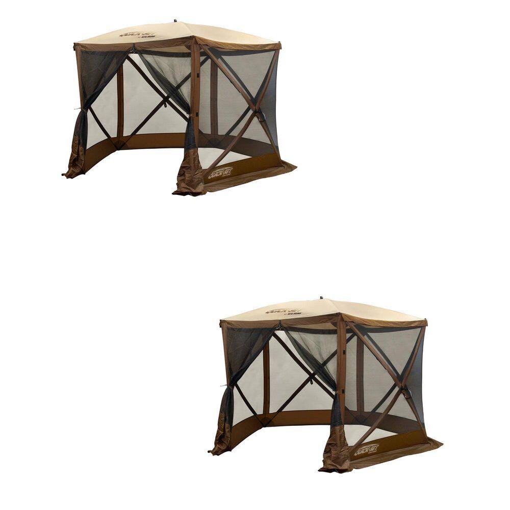 UPC 193802067637 product image for Quick Set Venture Portable Outdoor Gazebo Canopy Shelter Tent, Brown (2-Pack) | upcitemdb.com